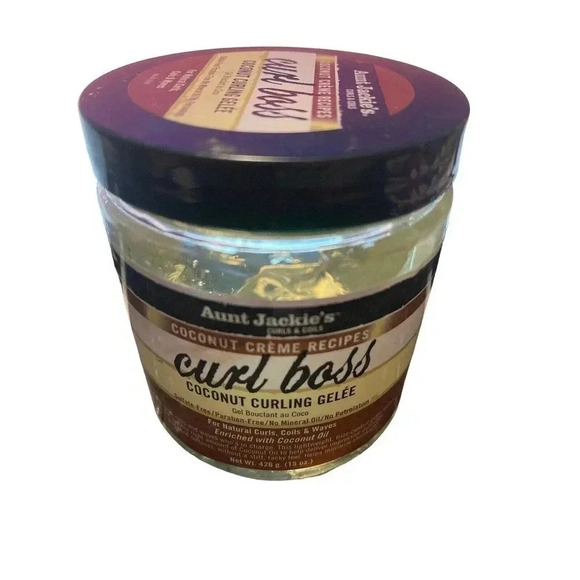 Aunt Jackie's Curl Boss Coconut Curling Gelee Smooth Shine Hair Curly Gel 15oz - Picture 1 of 3